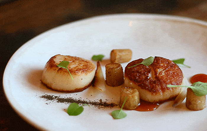 Scallops by chef Tucker Yoder