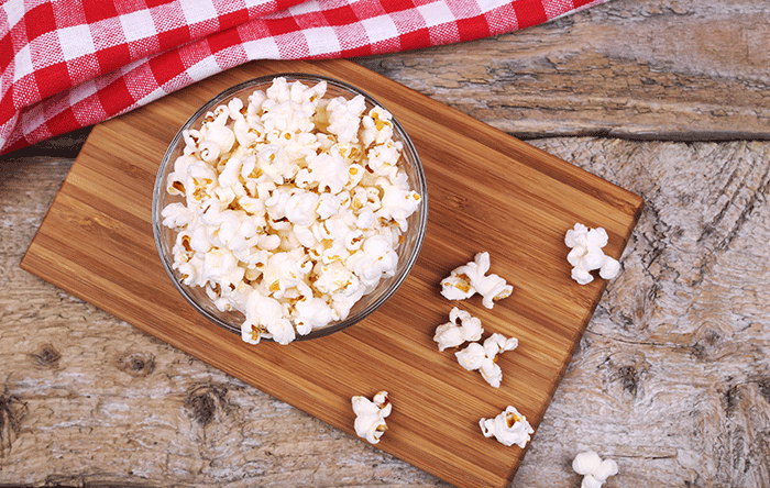 Add healthy toppings to homemade popcorn