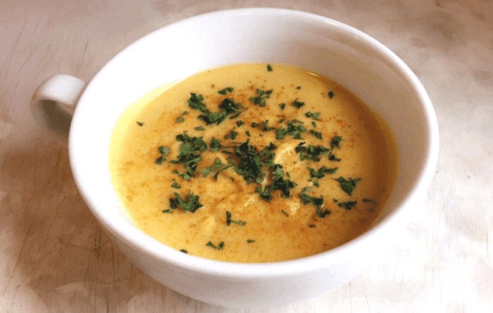 Butternut squash soup with turmeric