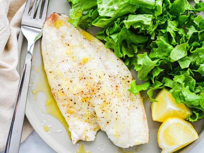 Baked red snapper