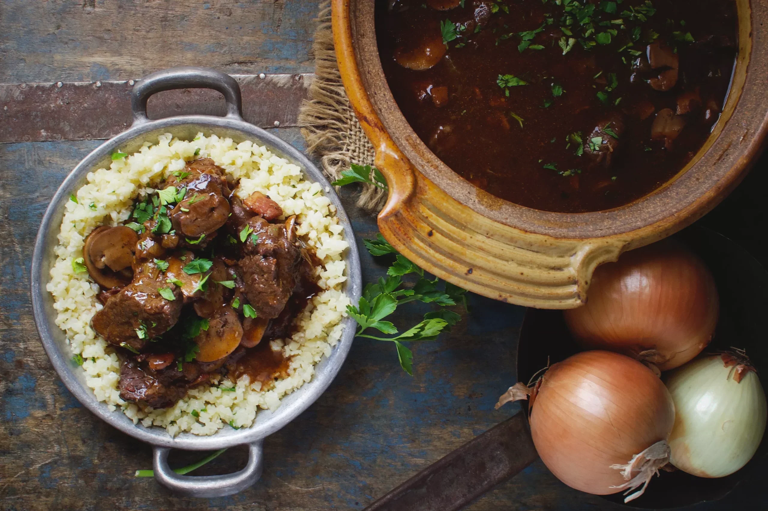 Low-Carb Beef Bourguignon Stew