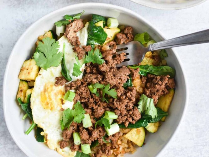 Beef protein bowl