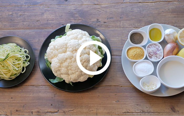 Cauliflower alfredo sauce video