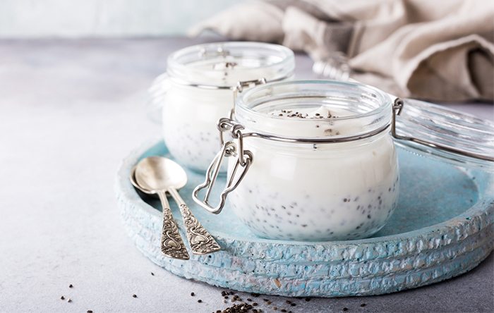 Coconut chia seed pudding
