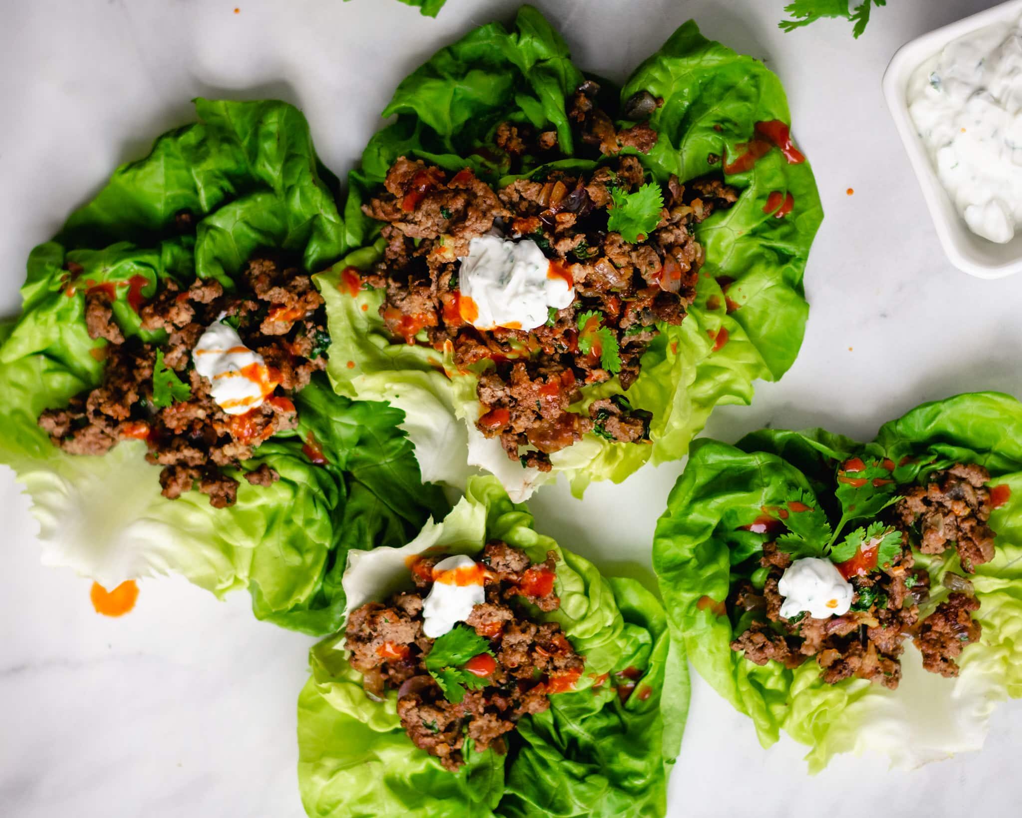Thai-Inspired Beef Lettuce Wraps