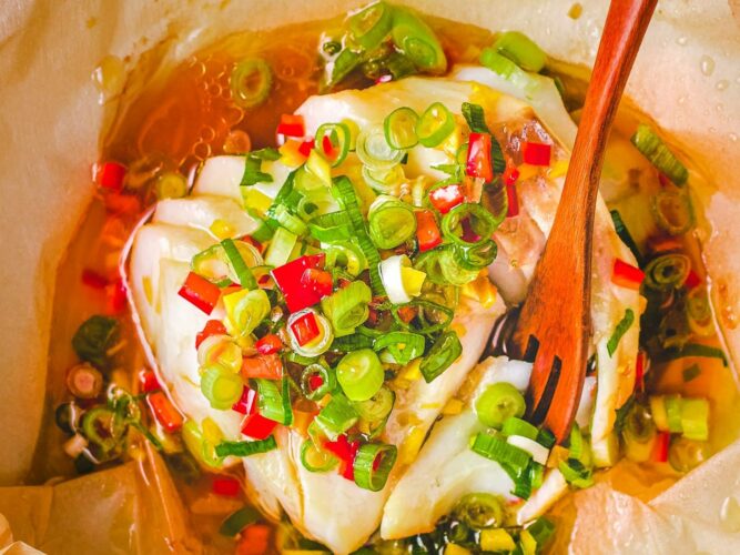 Chinese steamed cod