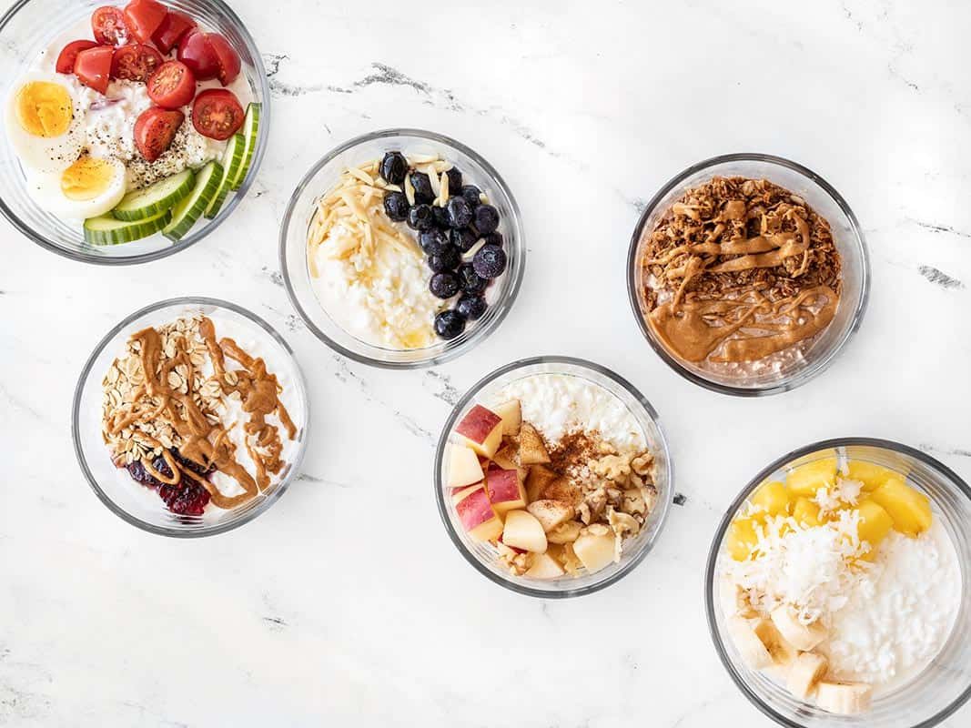 Cottage cheese breakfast bowls