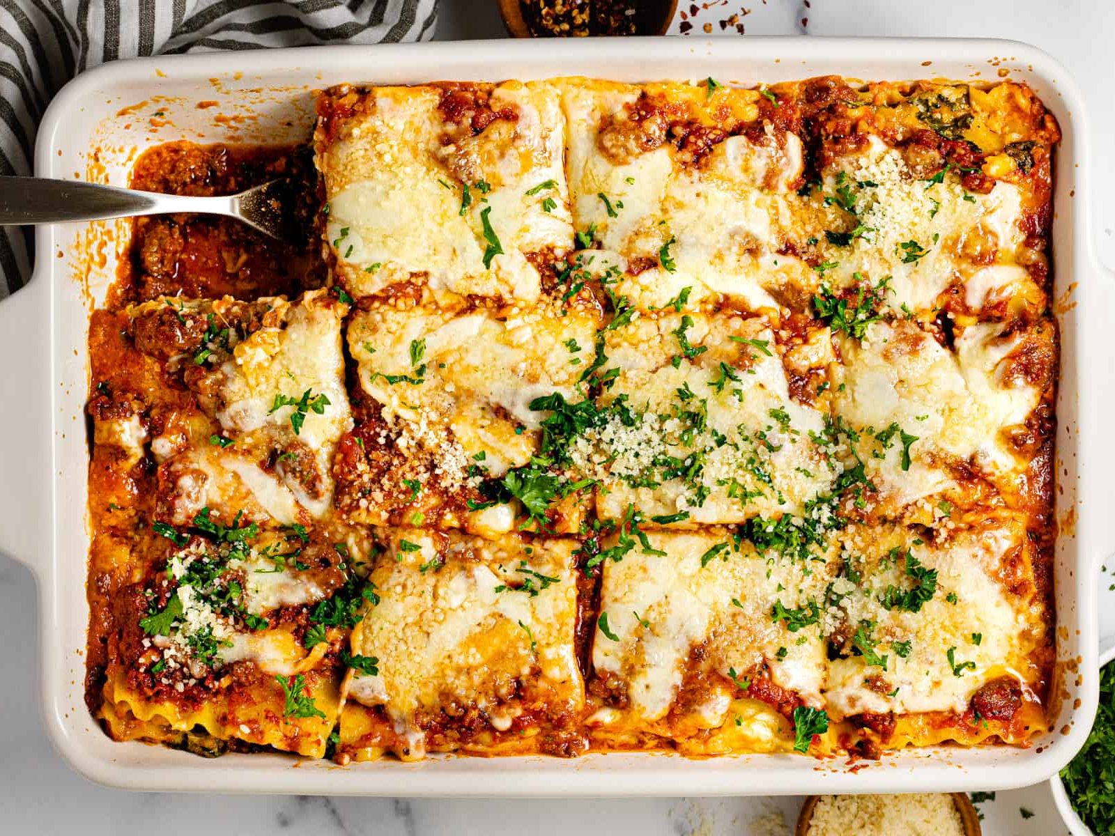 Cottage Cheese Recipes, Lasagna, Courtesy of Midwest Foodie