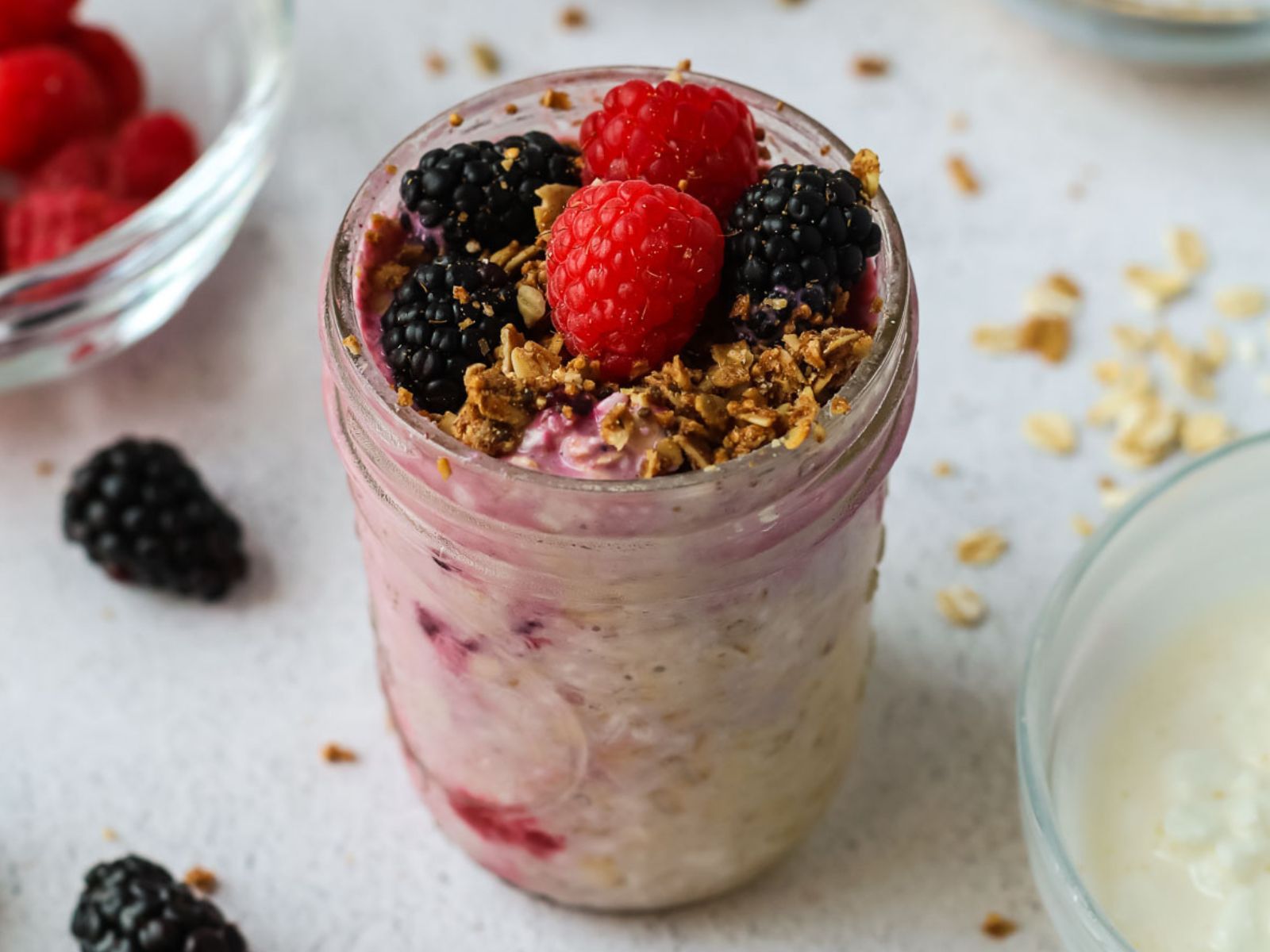 Cottage Cheese Recipes, Overnight Oats, Courtesy of I Heart Vegetables