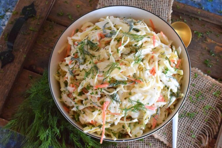 Dill pickle coleslaw