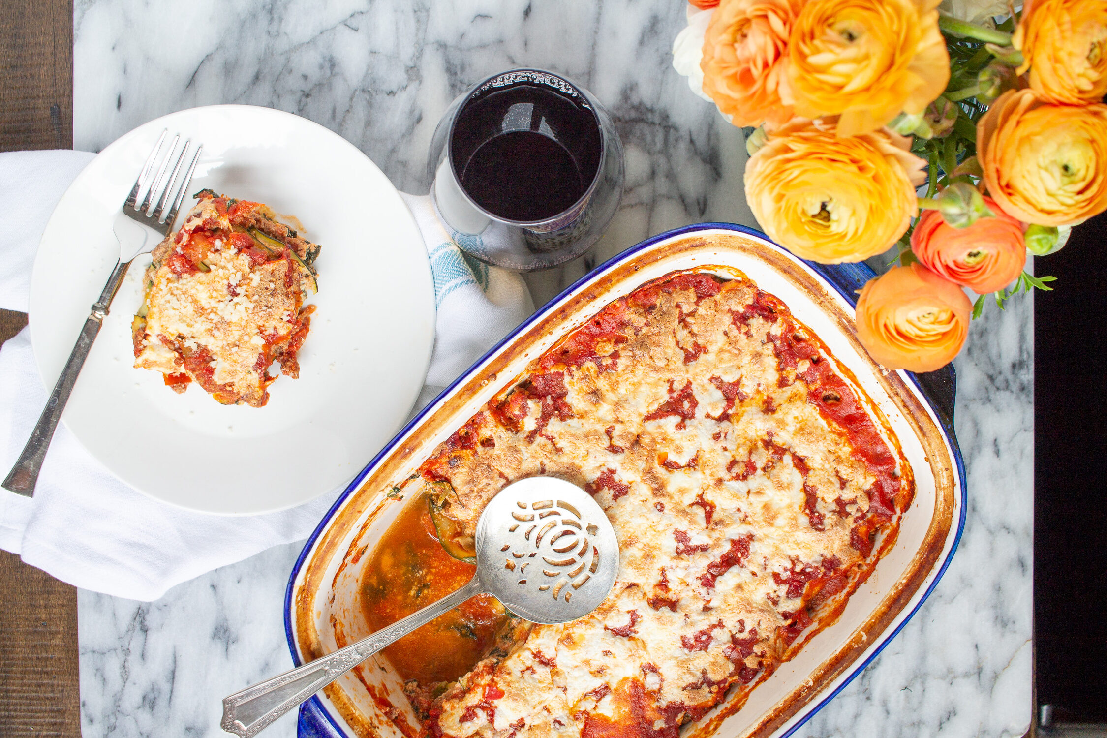 Zucchini Lasagna With Bolognese Sauce