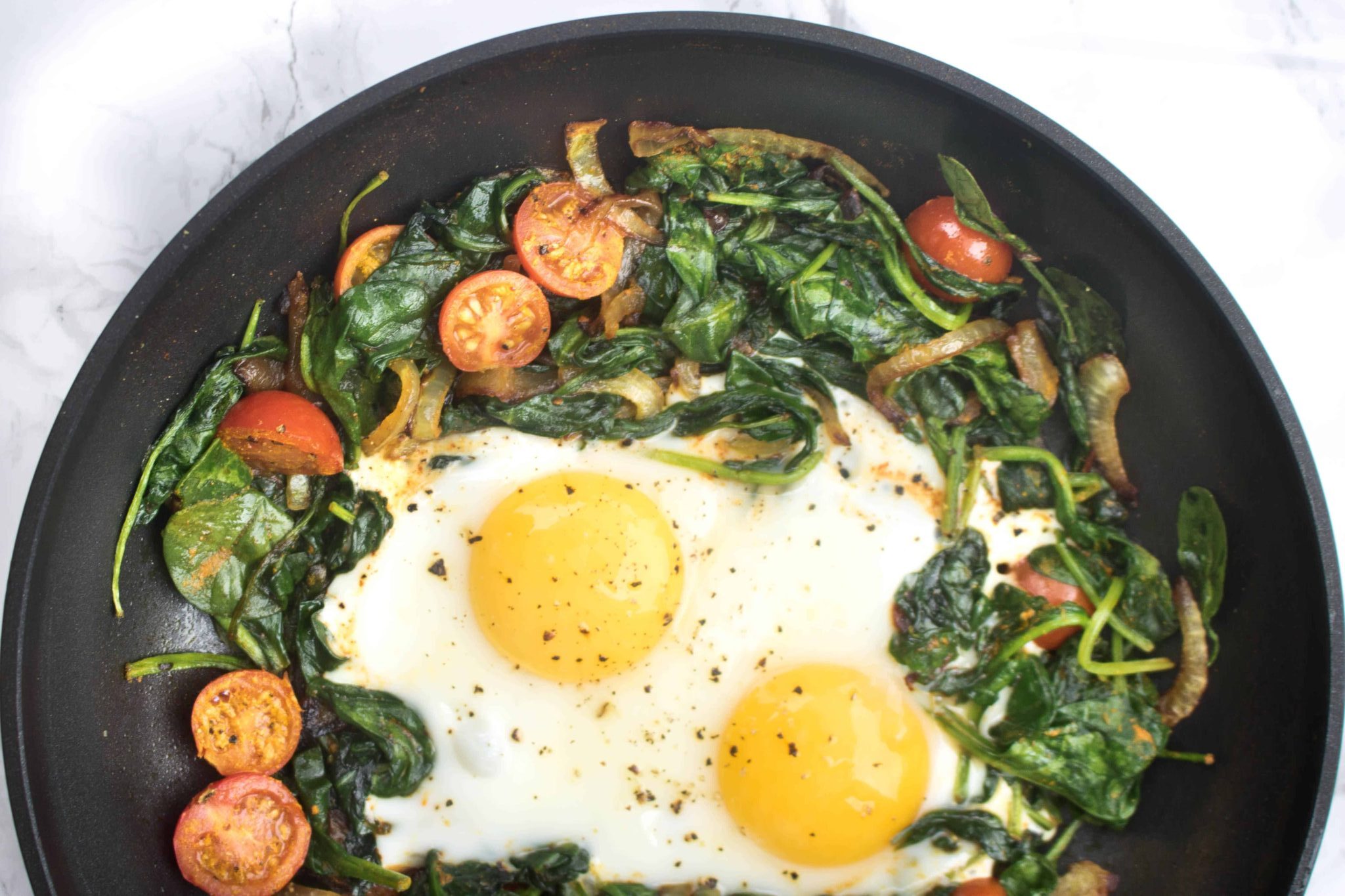 Turmeric Spinach and Eggs