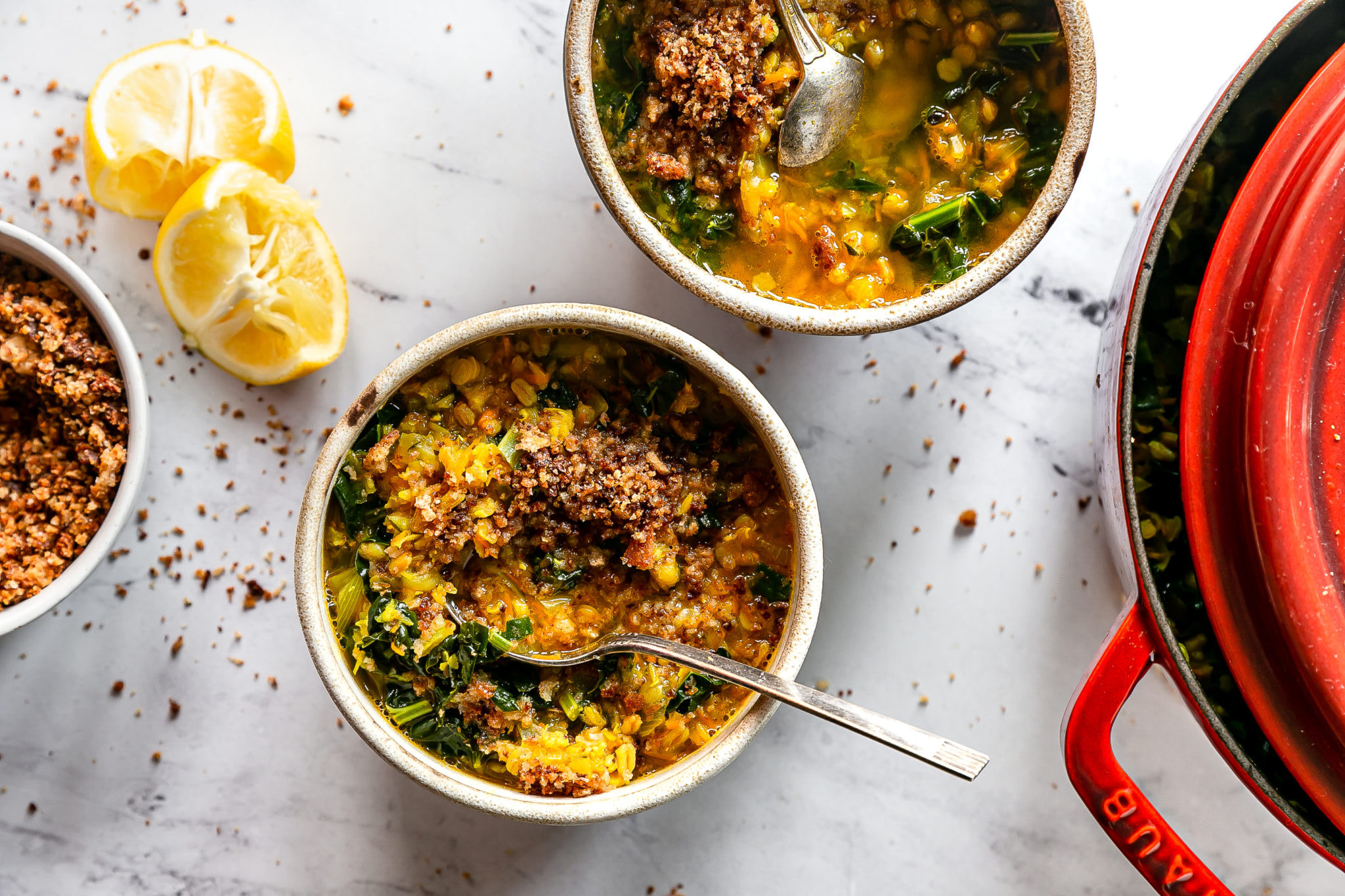 Healing Turmeric Lentil & Farro Soup