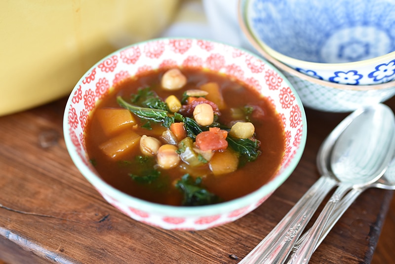 Vegetable Soup with Chickpeas and Kale