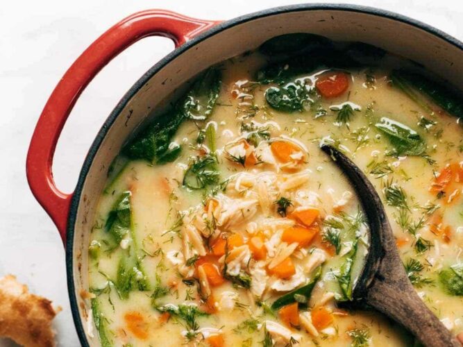 Lemon Chicken Soup with Orzo