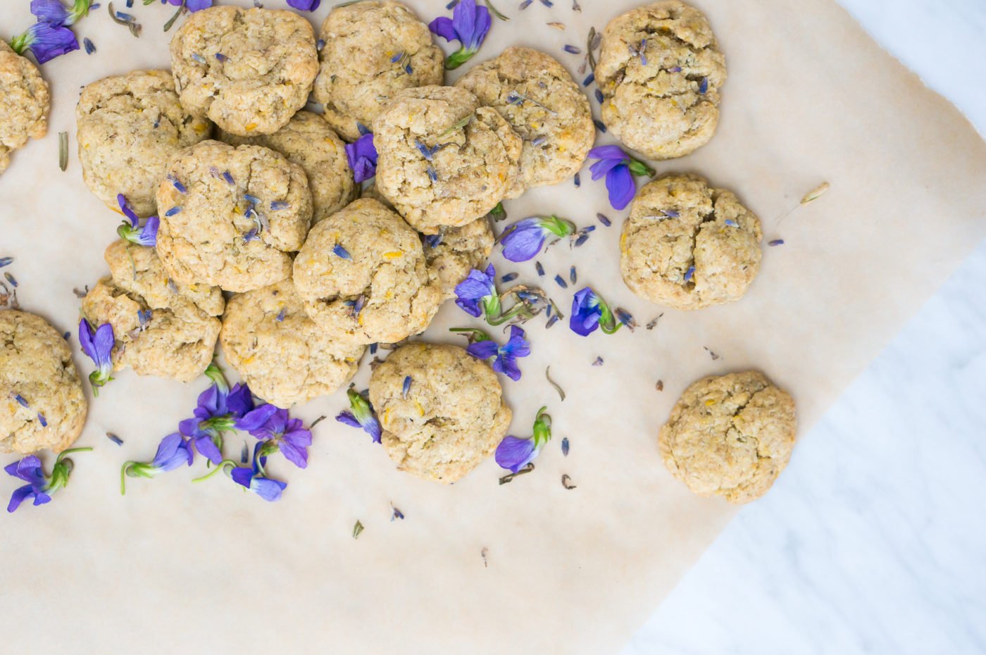 foods for anxiety: lavender lemon cookies