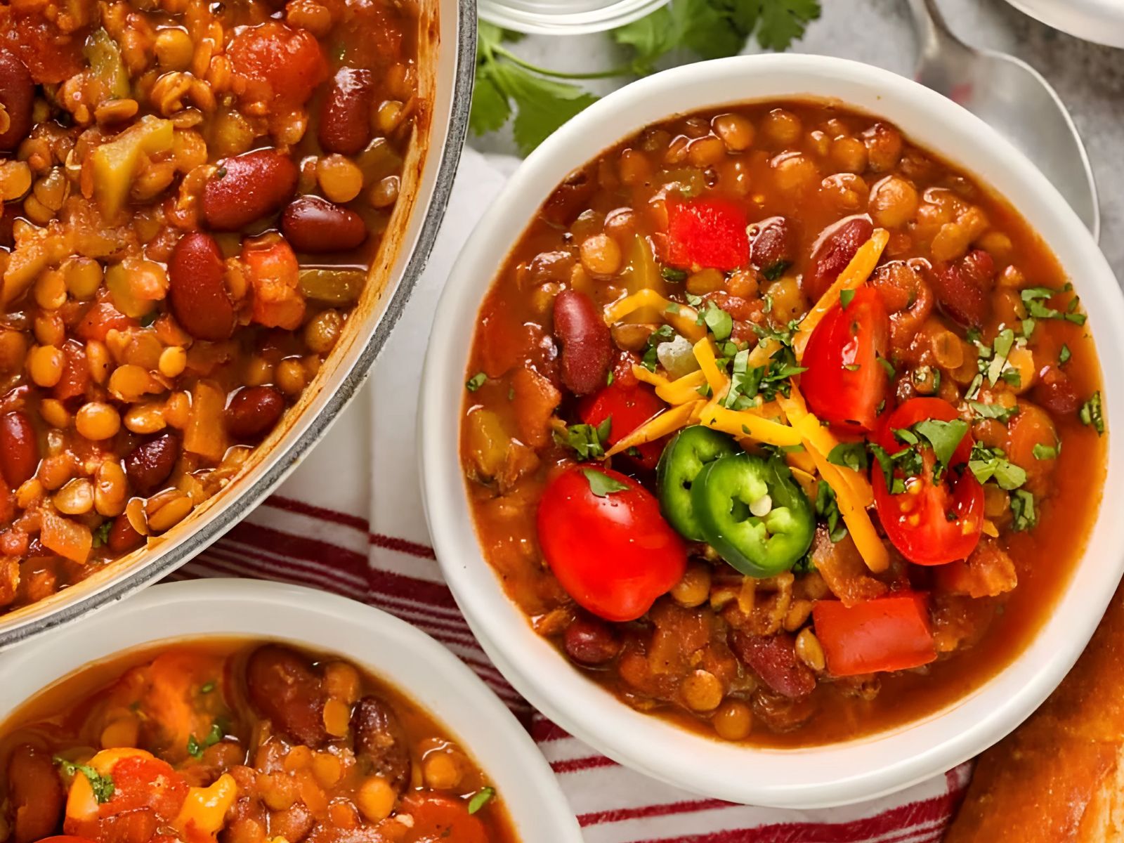Lentil Chili, Courtesy of Spend With Pennies