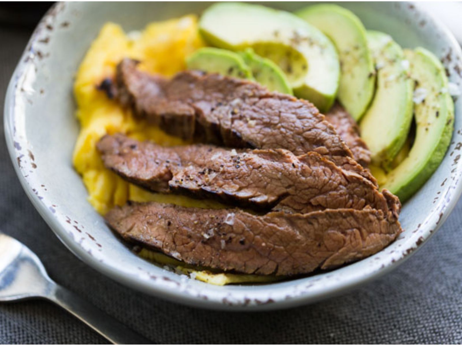 Low-Carb Breakfasts, Steak and Egg Bowl, Courtesy of Recipe for Perfection