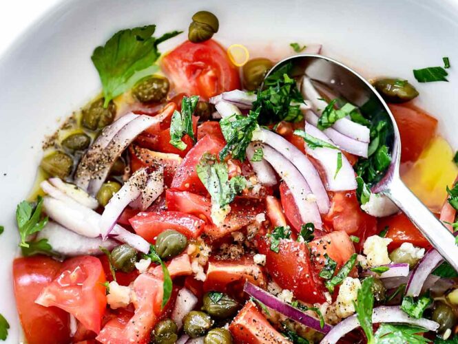 Mediterranean tomato salad