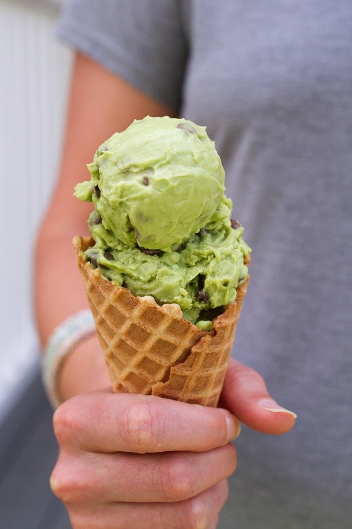 mint chocolate avocado ice cream