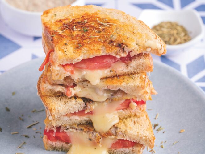 Provençal Grilled Cheese with Walnut Mustard Spread