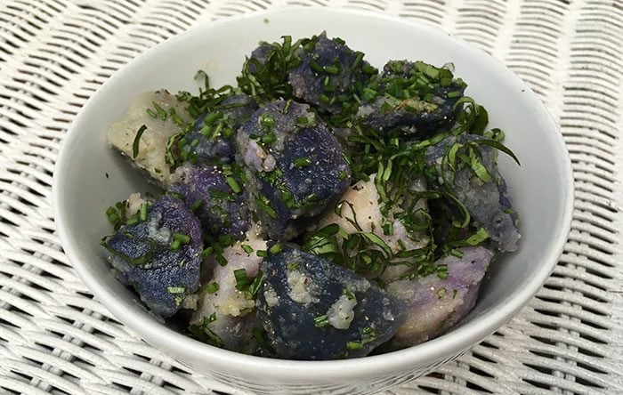 Purple potato salad avocado oil recipe