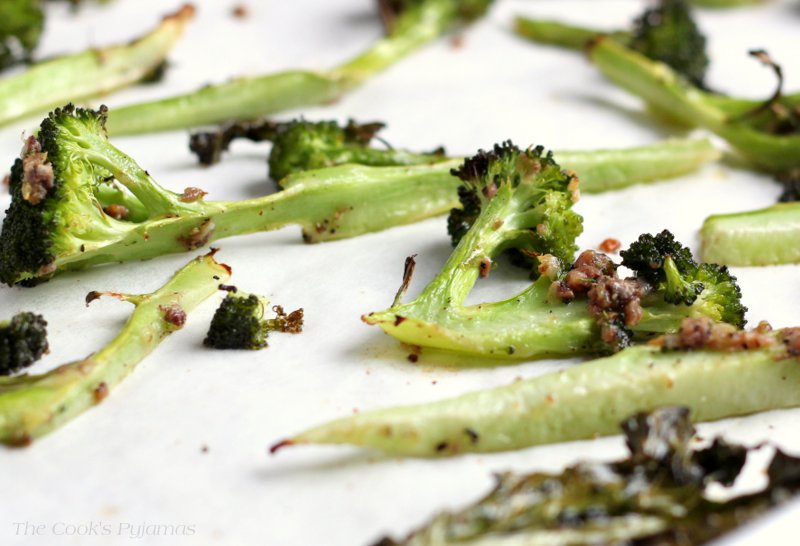 healthy vegetable side dishes: Roasted Broccoli With Garlic and Anchovies