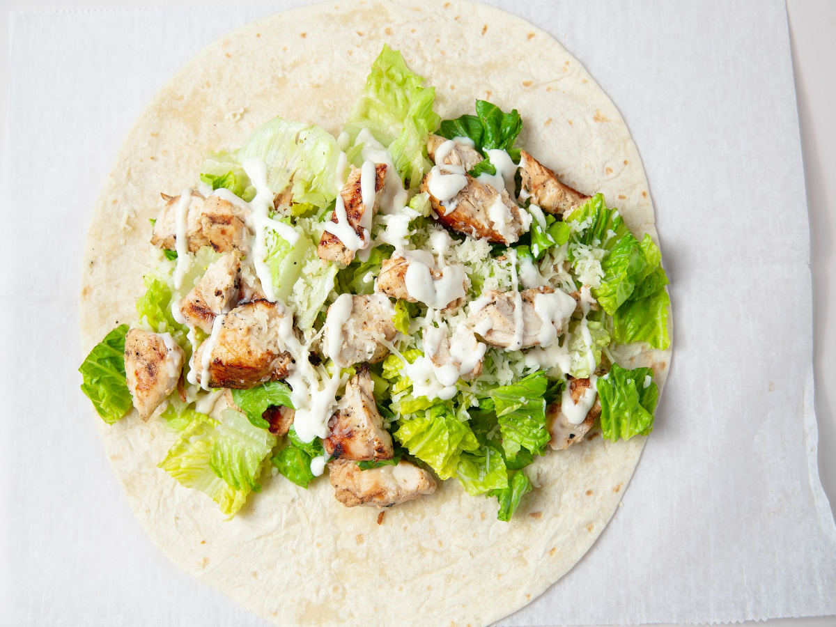 are chicken caesar wraps healthy? a chicken caesar salad wrap