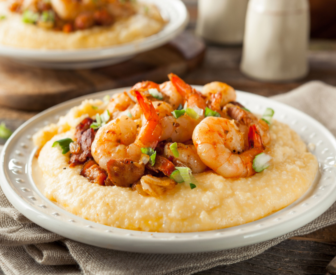 low calorie dinner recipes: Healthy Shrimp & Grits 