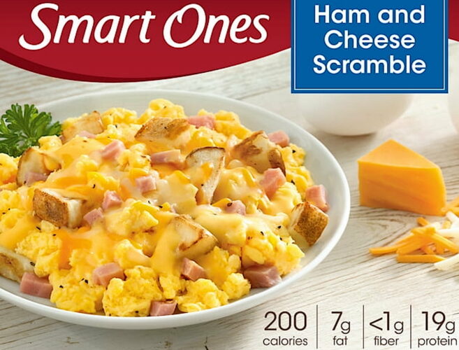 Smart Ones ham and cheese scramble