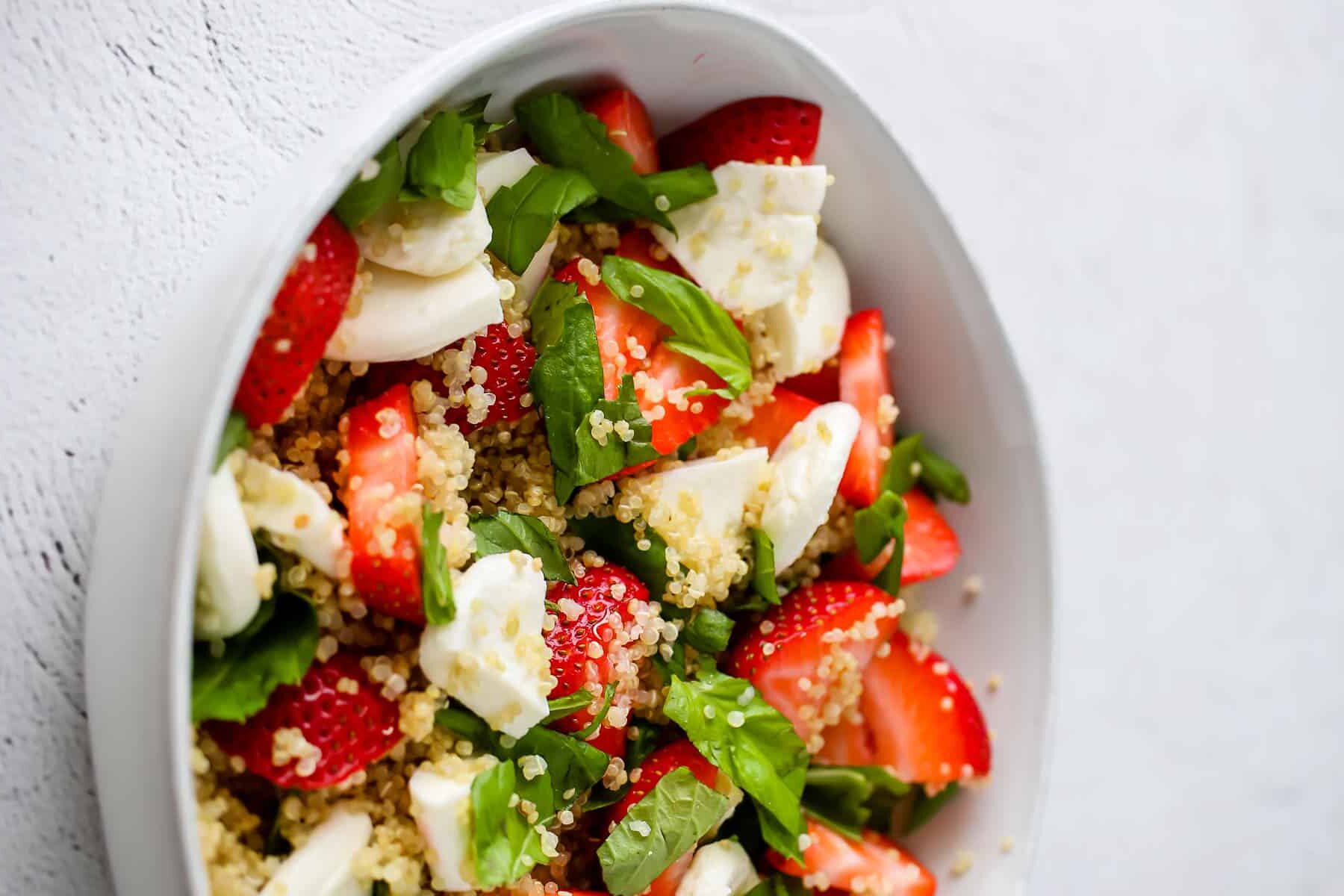 Summer side dishes: strawberry caprese quinoa salad