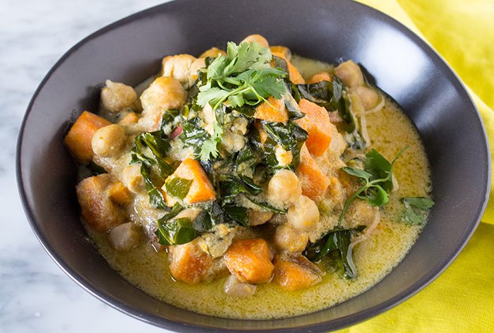 Sweet potato green curry
