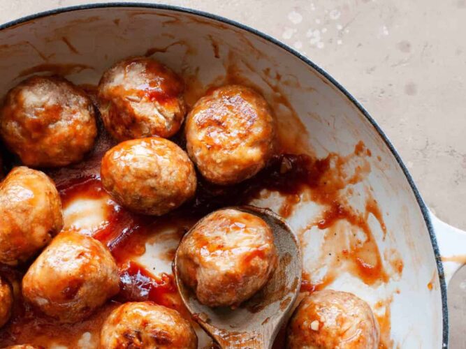 Sweet and sour turkey meatballs