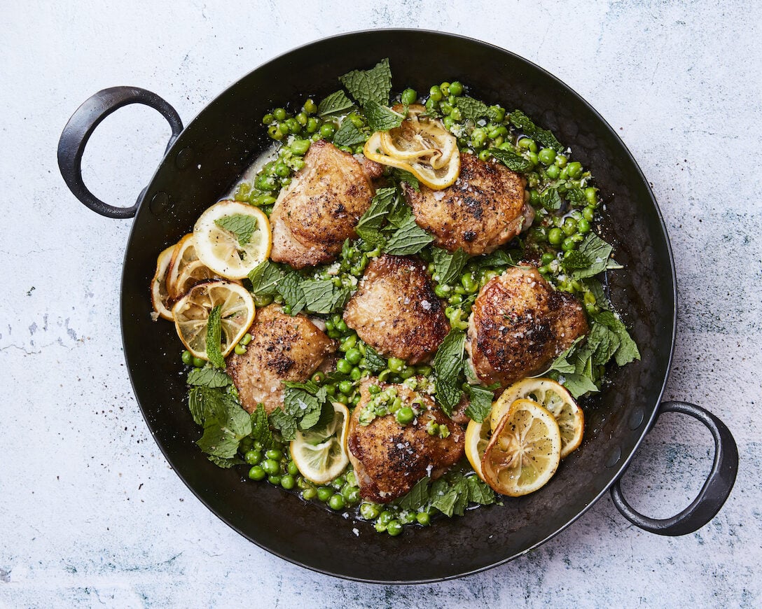 Chicken and Smashed Peas