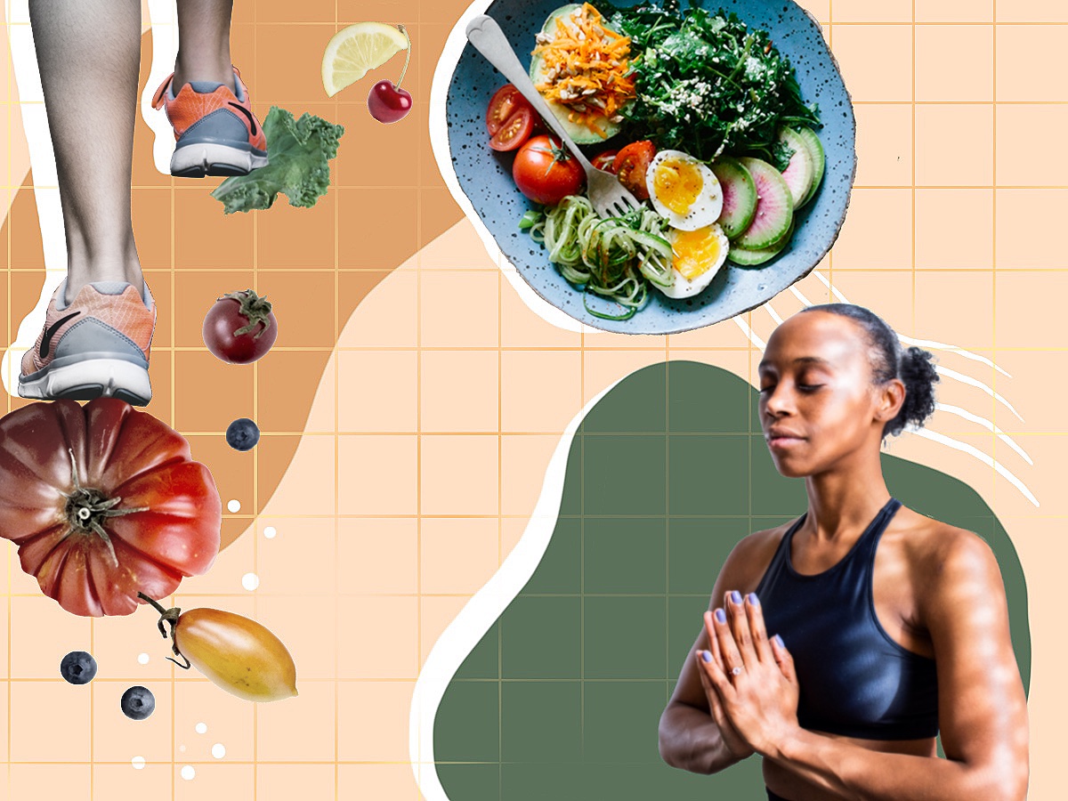 a collage of wellness
