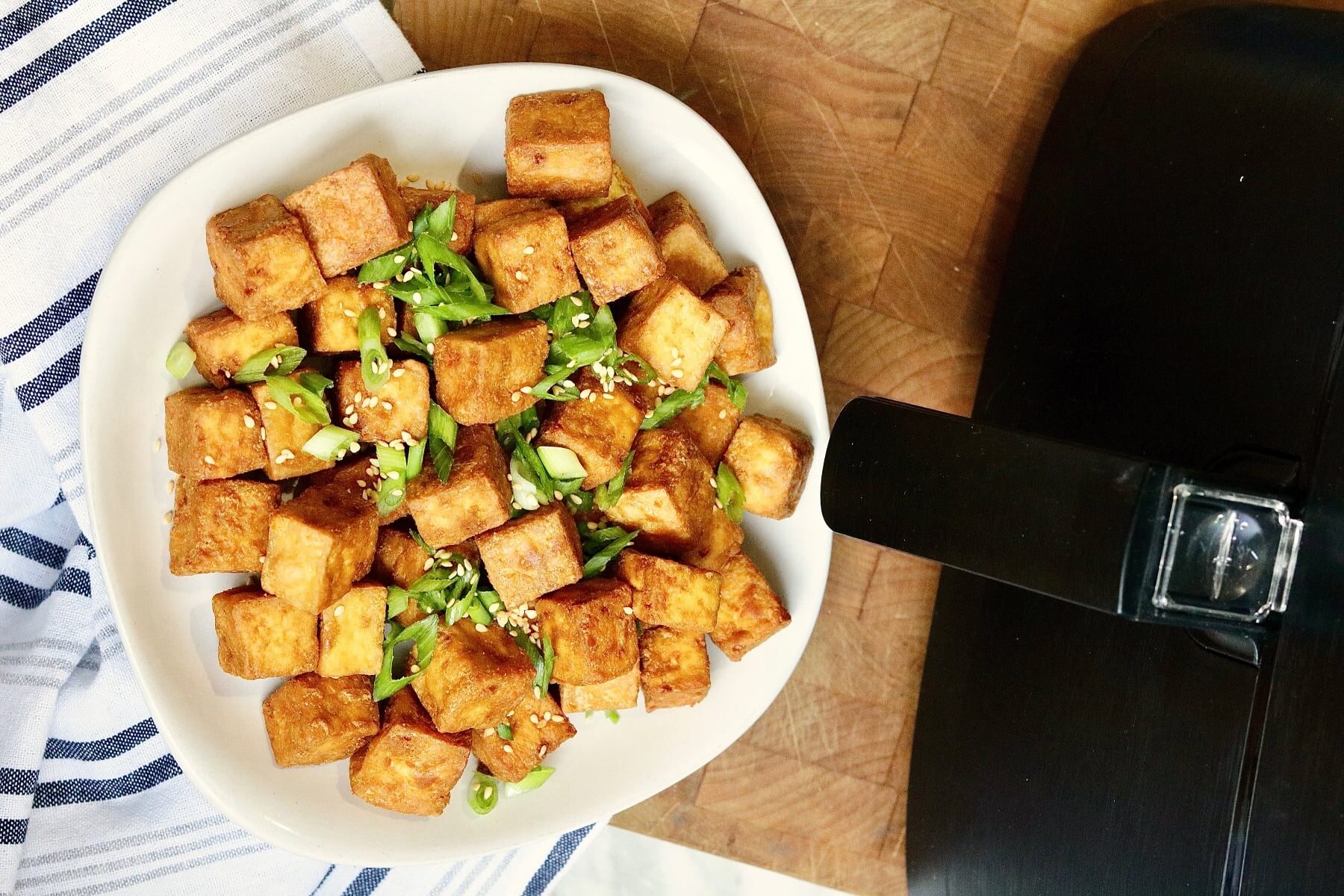 Healthy Air Fryer Recipes: Crispy Air Fryer Tamari Tofu