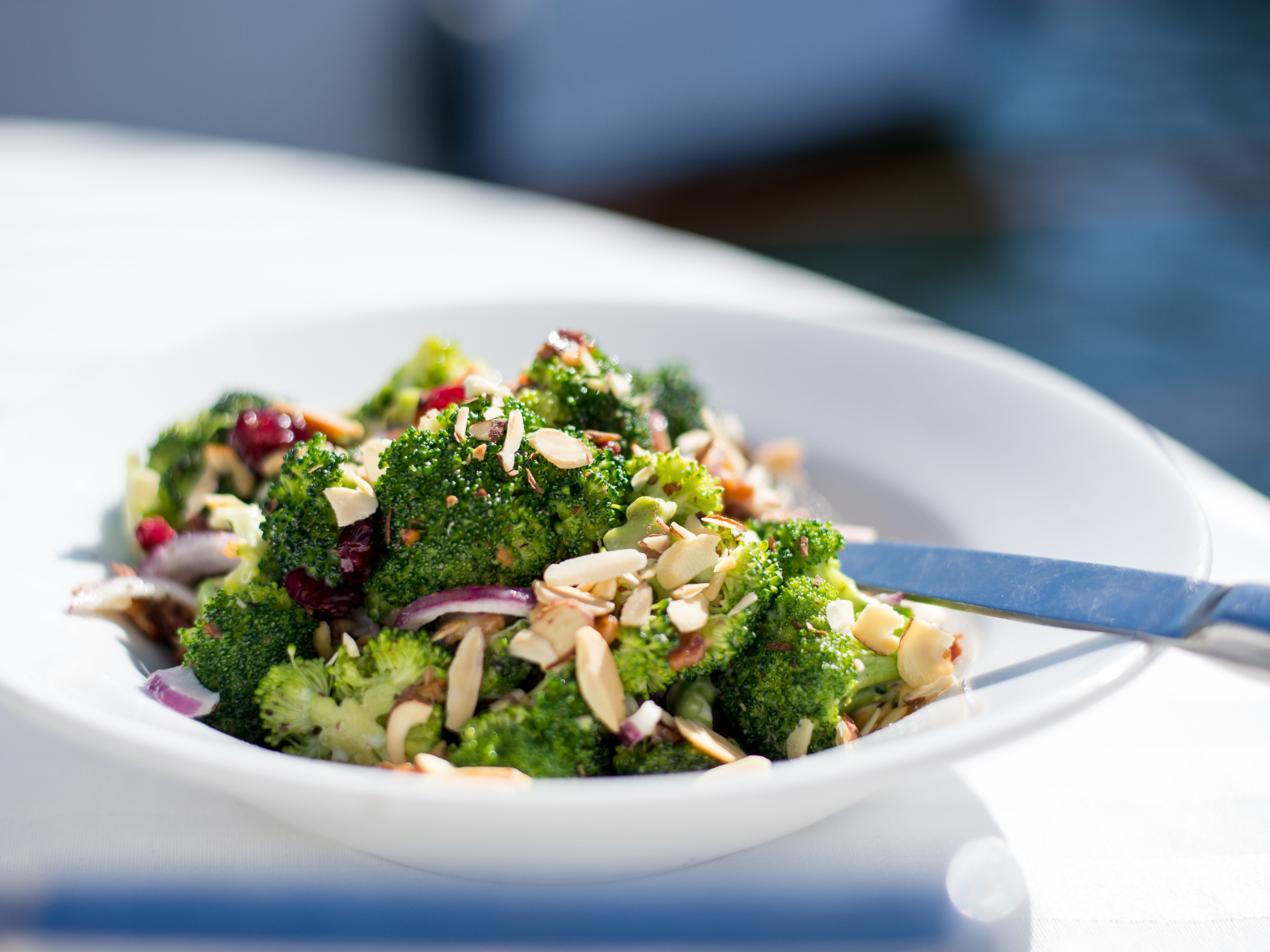 broccoli salad in a bowl