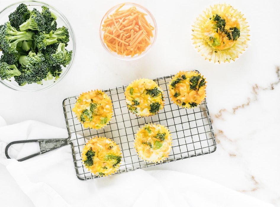 Broccoli cheese egg muffins