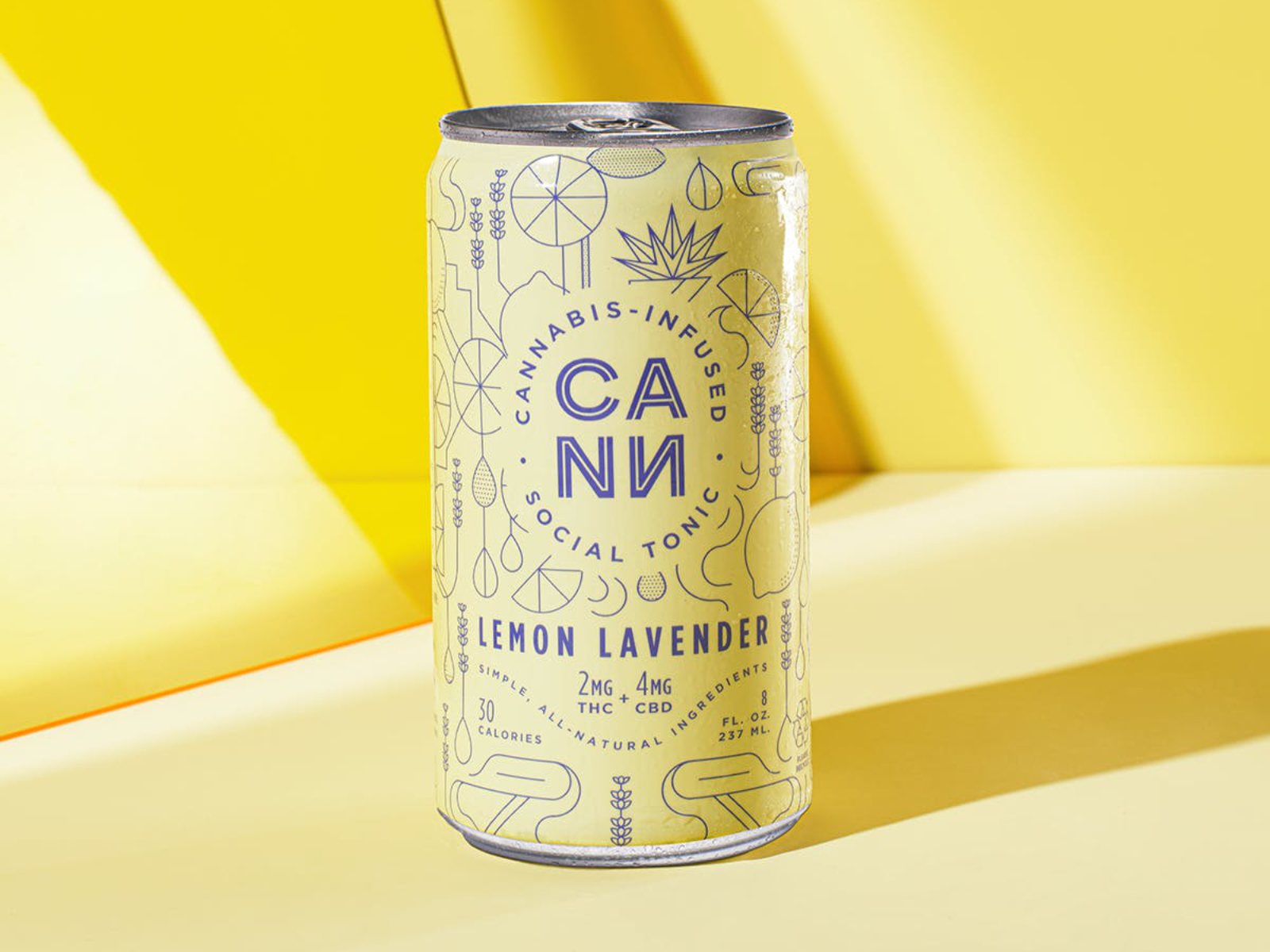 Cann cannabis drink can in lemon lavender flavor