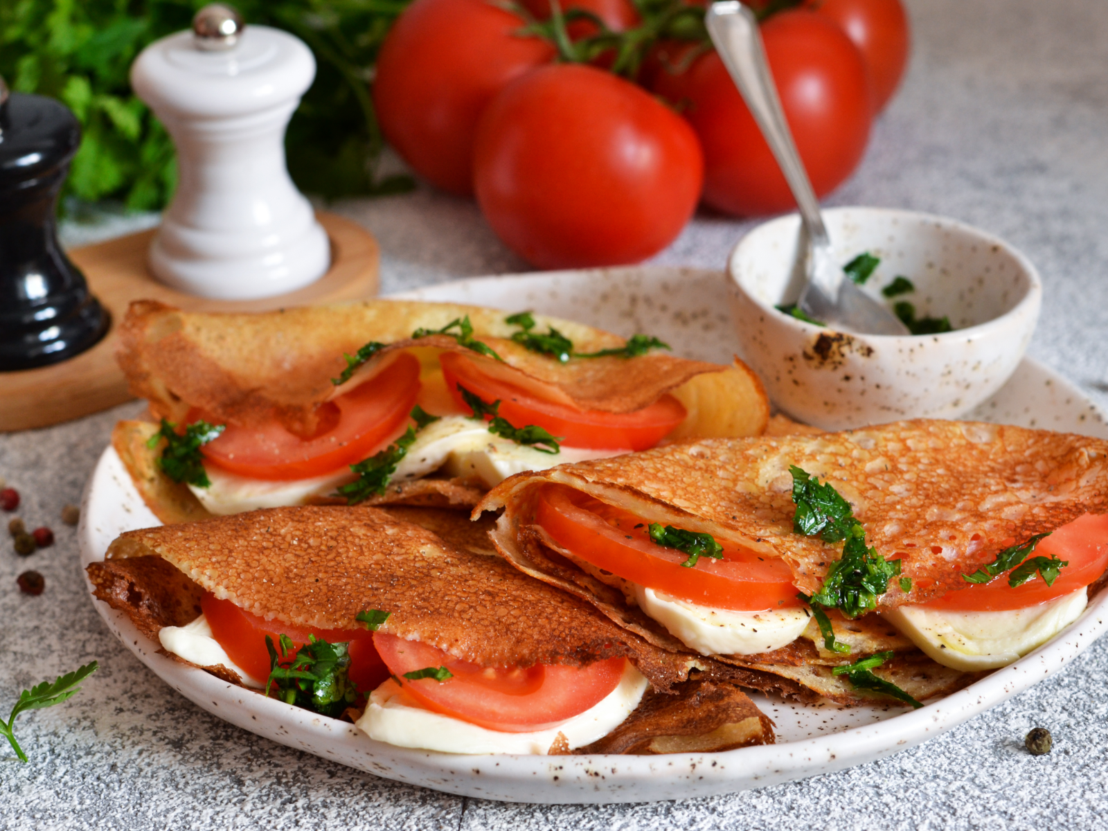 Caprese Wraps on a plate