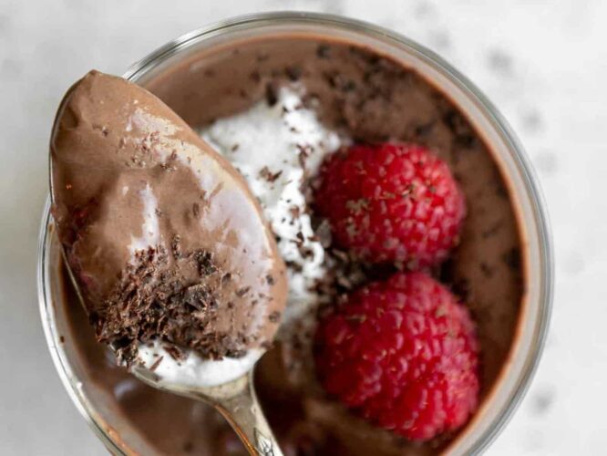 Chocolate protein pudding