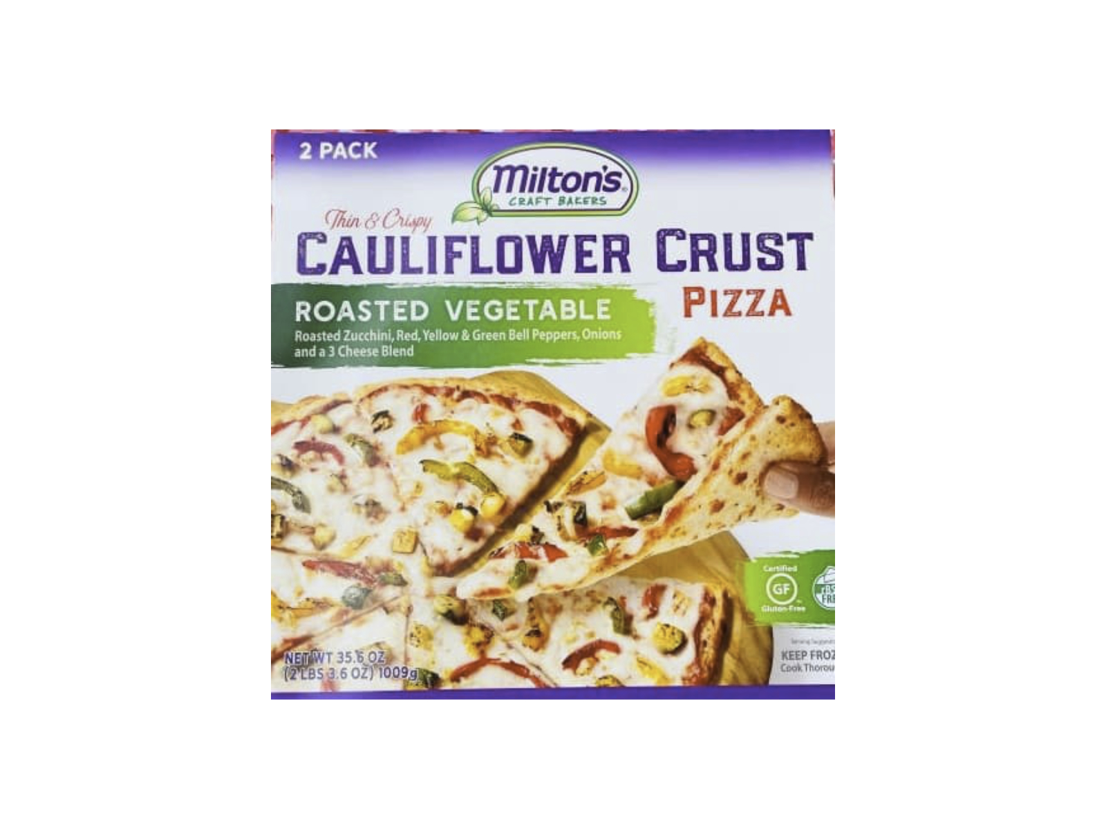 milton's cauliflower pizza roasted vegetable
