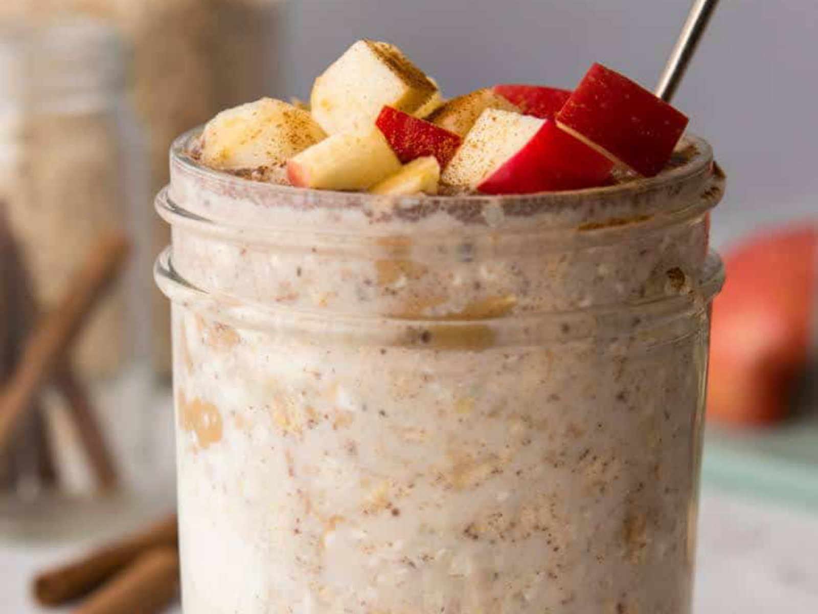 Apple Cottage Cheese Overnight Oats