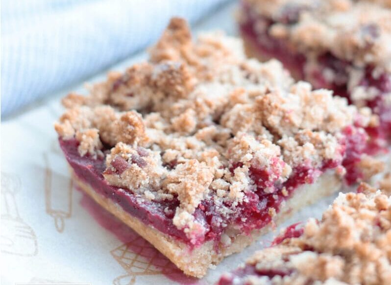 Keto Cranberry Bars with Streusel Topping