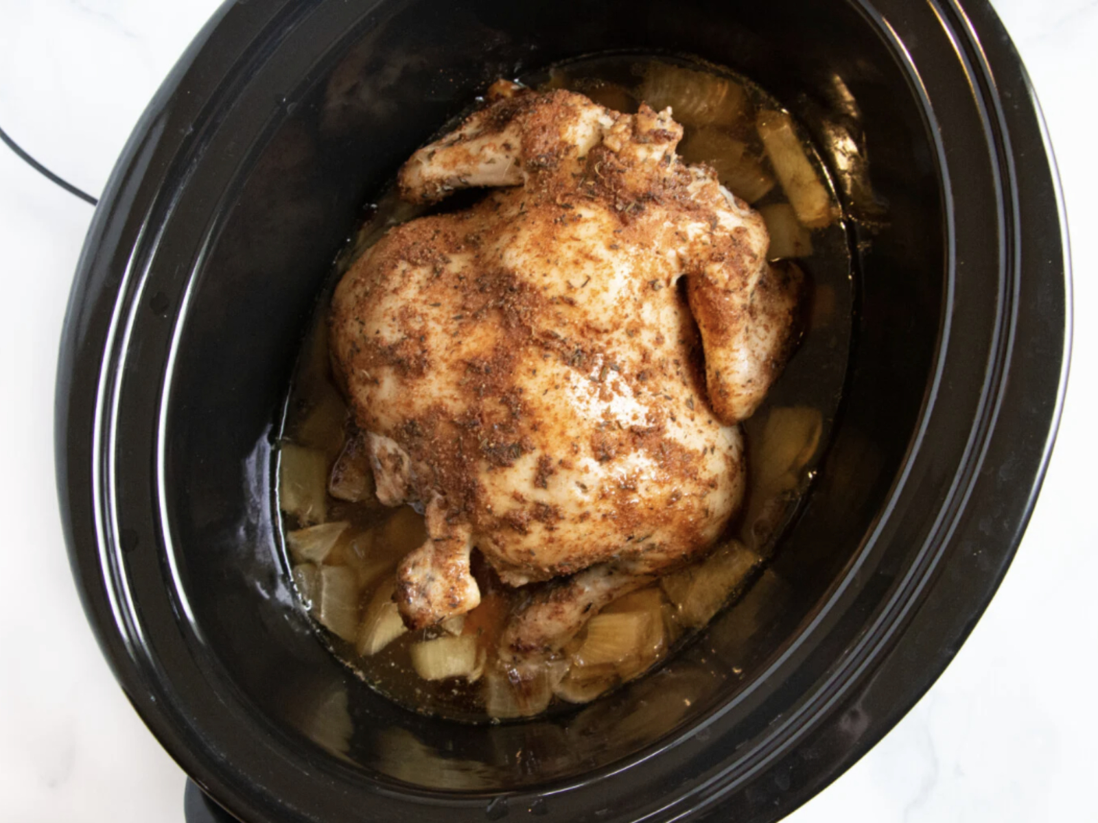 whole chicken in a crock pot