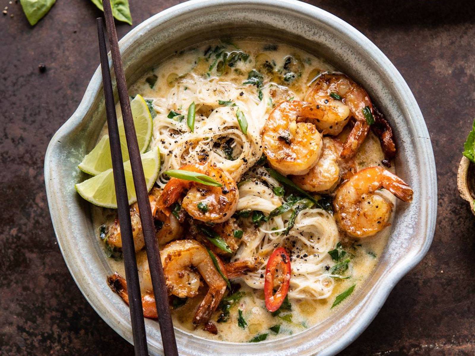 Healthy Shrimp Recipes, Garlic Butter and Coconut Milk, Courtesy of Half Baked Harvest