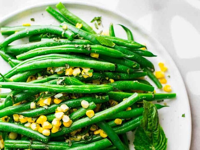 Green beans and corn