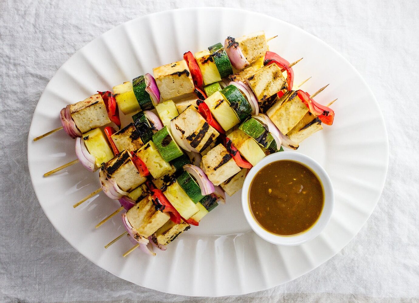 Memorial Day Recipes: Grilled Tofu Skewers with Pineapple Teriyaki Sauce