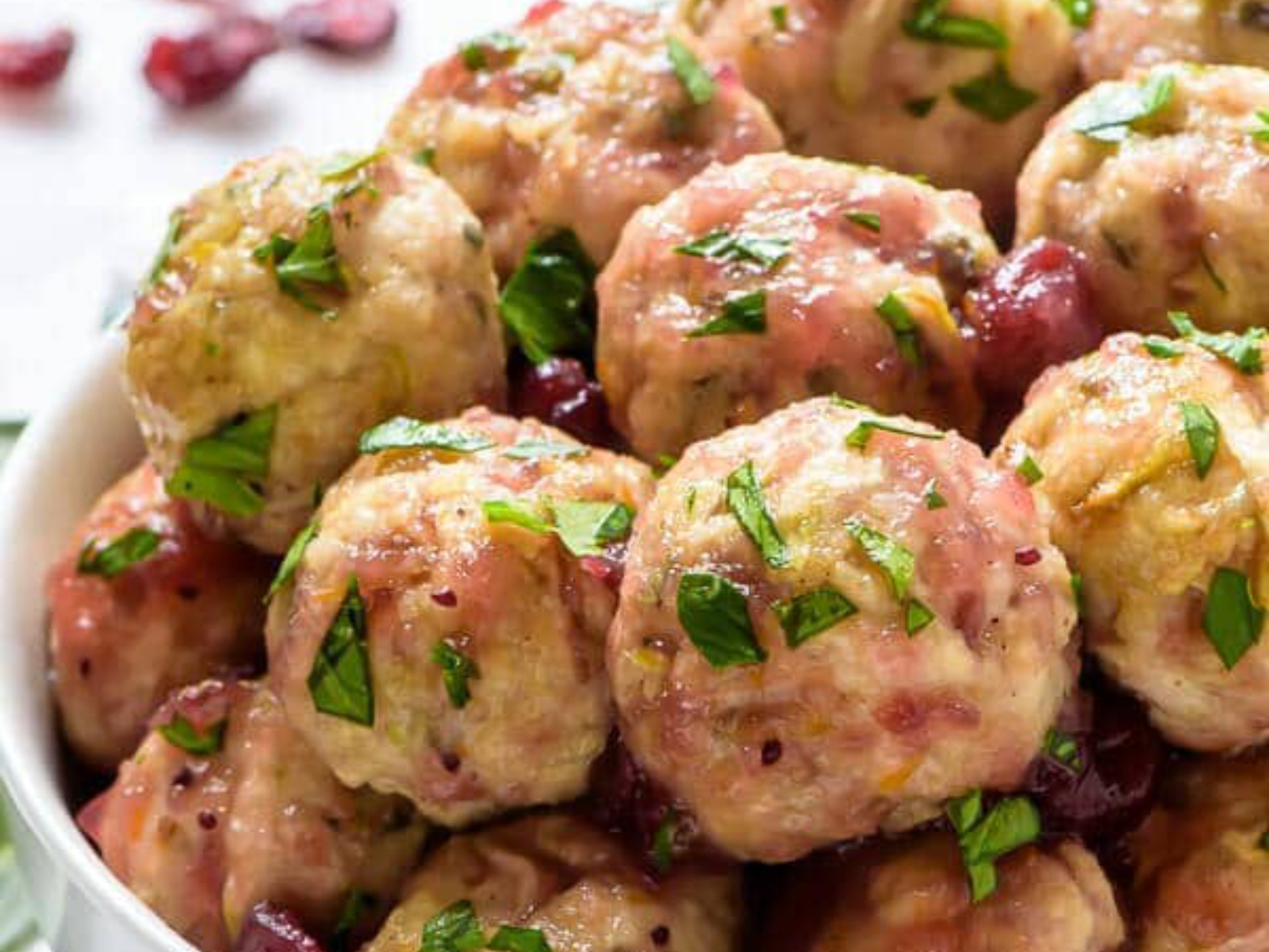 Cranberry Turkey Meatballs