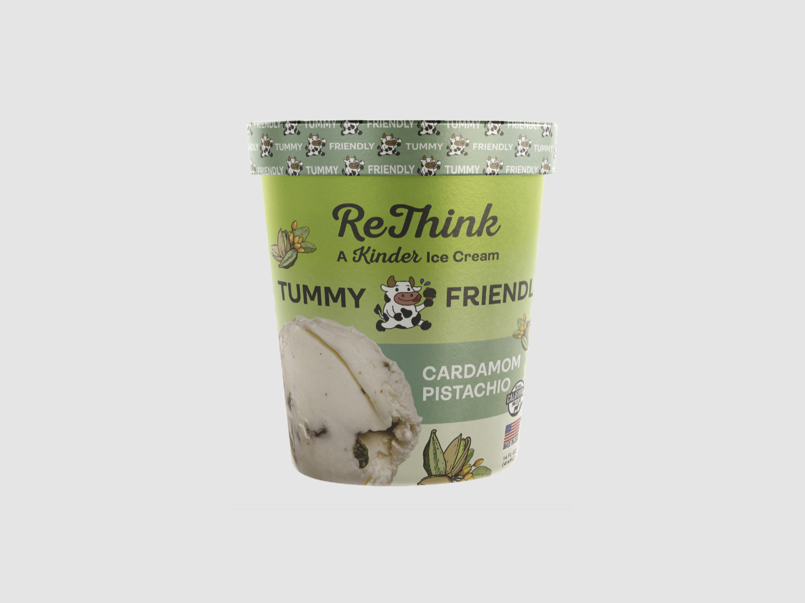 ReThink Ice Cream Cardamom Pistachio